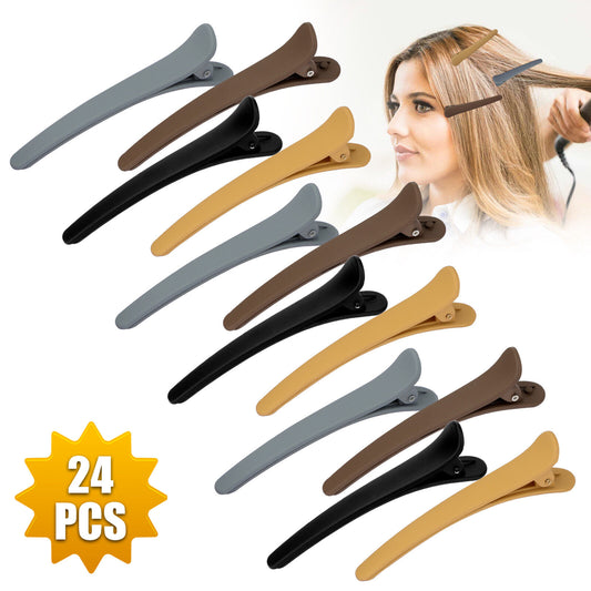 24 Pcs Duck Bill Clip Hair Clips Nonslip for Salon Styling Hairpins Women Girls