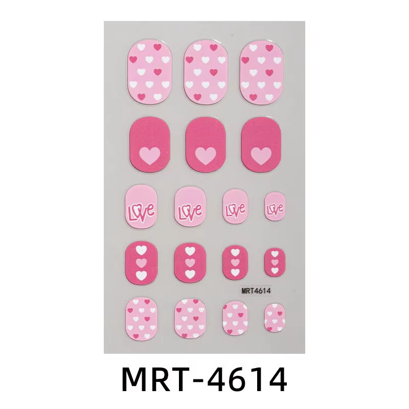 New Children Nail Stickers Cartoon DIY Nail Decorative Sticker Girls Cute Nails Temporary Stickers Kids Nails Art Stickers