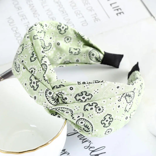 Women Headband Solid Twist Hairbands Turban Bow Knot Cross Tie Cloth Wide Hair Band Hoop Hair Accessories Lady Headdress